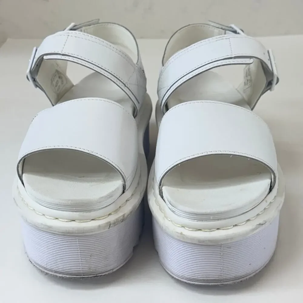 Dr. Martens White Voss Quad Mono Sandals Size 9 - gently used